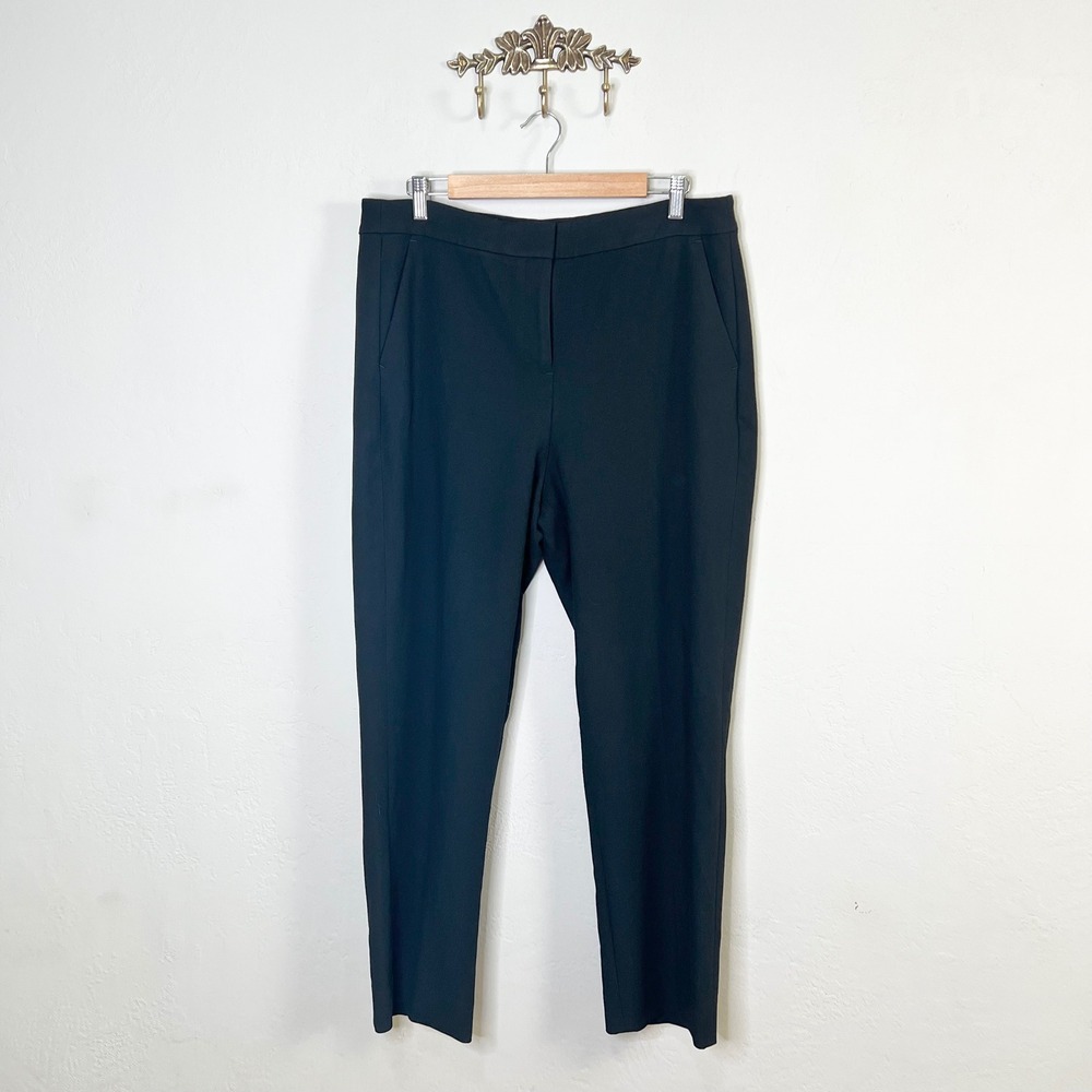 J.Crew Pants Kate Straight Leg Size 14 Black Professional Trouser Workwear Dress